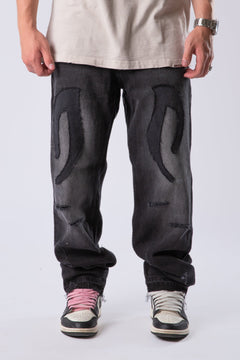 Custom Distressed Tribal Jeans