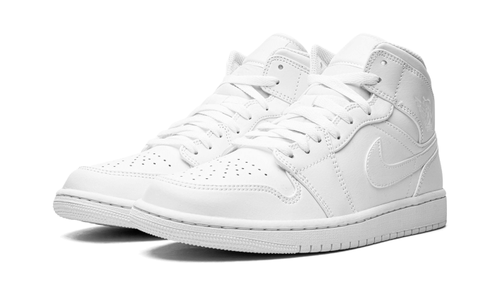 Nike Air Jordan 1 Mid Triple White 2.0 (2020)-sneakers-Air Jordan-pikastore.cz