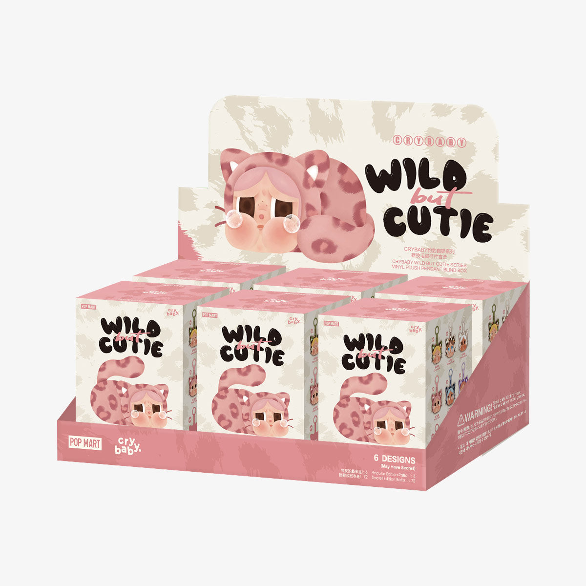 Pop Mart CRYBABY Wild but Cutie Series Vinyl Plush Pendant Sealed Case (6 Blind Box)-Pop Mart-pikastore.cz
