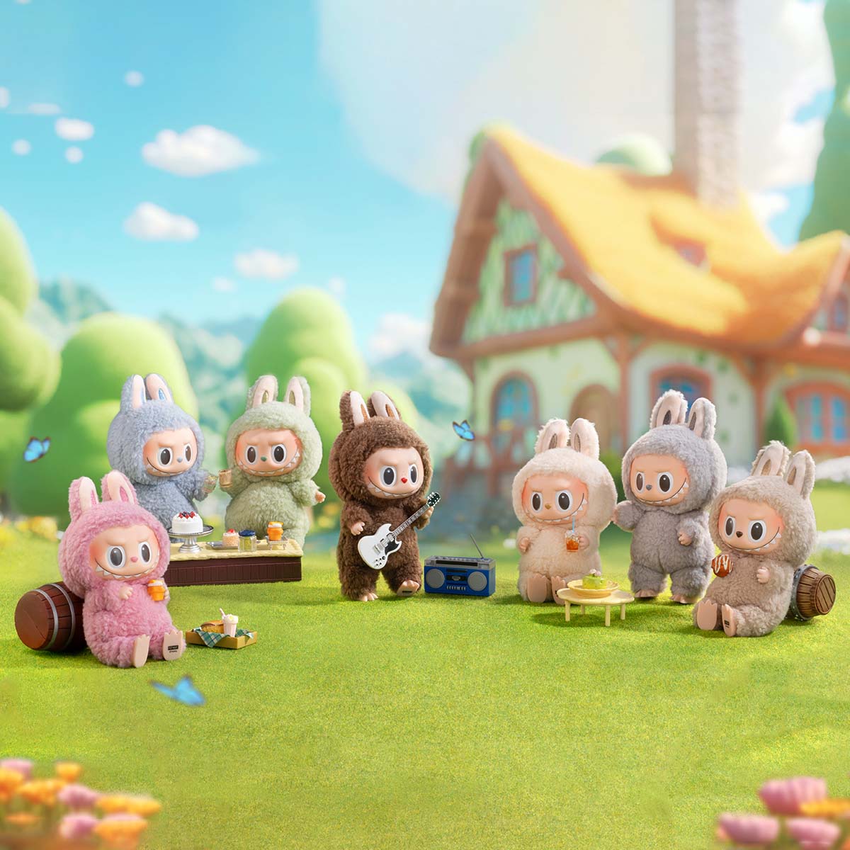 Labubu Pop Mart The Monsters Tasty Macarons Green Grape Vinyl Plush Pendant-Labubu-pikastore.cz