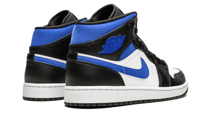 Nike Air Jordan 1 Mid White Black Racer Blue (GS)-sneakers-Air Jordan-pikastore.cz