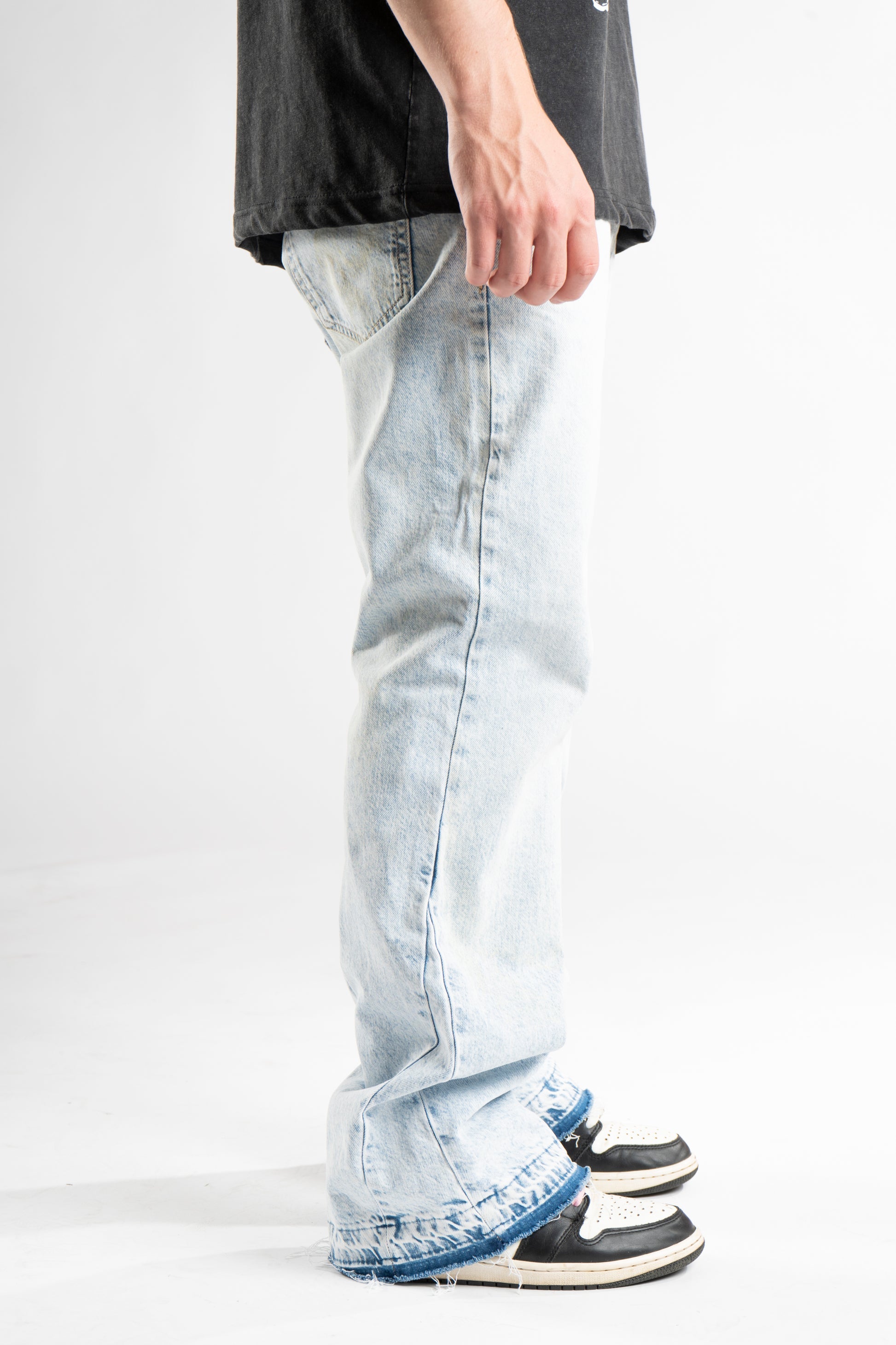 Custom Blue Flared Jeans-Kalhoty-Custompantsprg-pikastore.cz