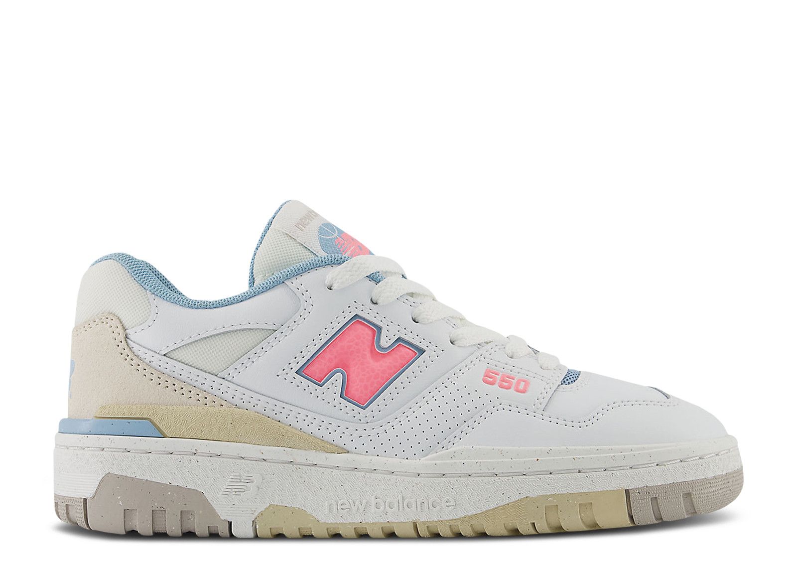 550 Big Kid White Ultra Pink Blue-New Balance-pikastore.cz