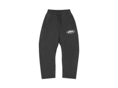 Corteiz Island Puff Print Open Hem Sweatpant Black