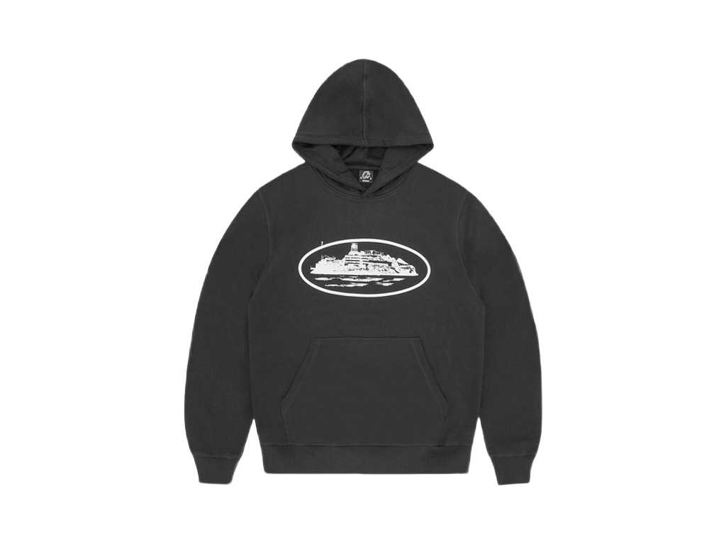 Corteiz CRTZ Alcatraz Hoodie Black-Corteiz-pikastore.cz