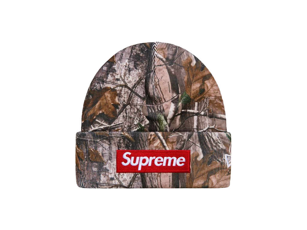 Grey Supreme New Era Box Logo Beanie (FW25) Realtree AP Camo-Supreme-pikastore.cz