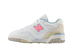 New Balance 550 Big Kid White Ultra Pink Blue