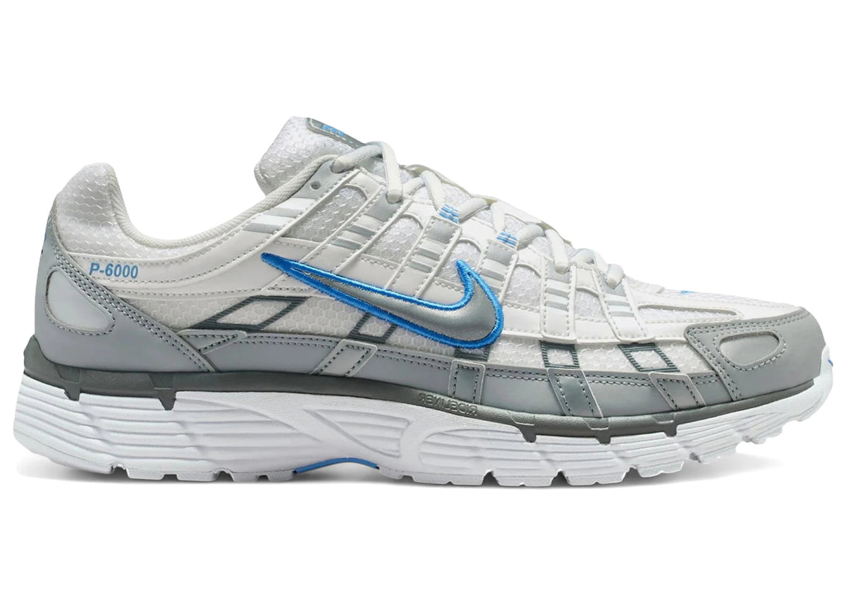Nike P-6000 White Metallic Silver Blue – sneakersy