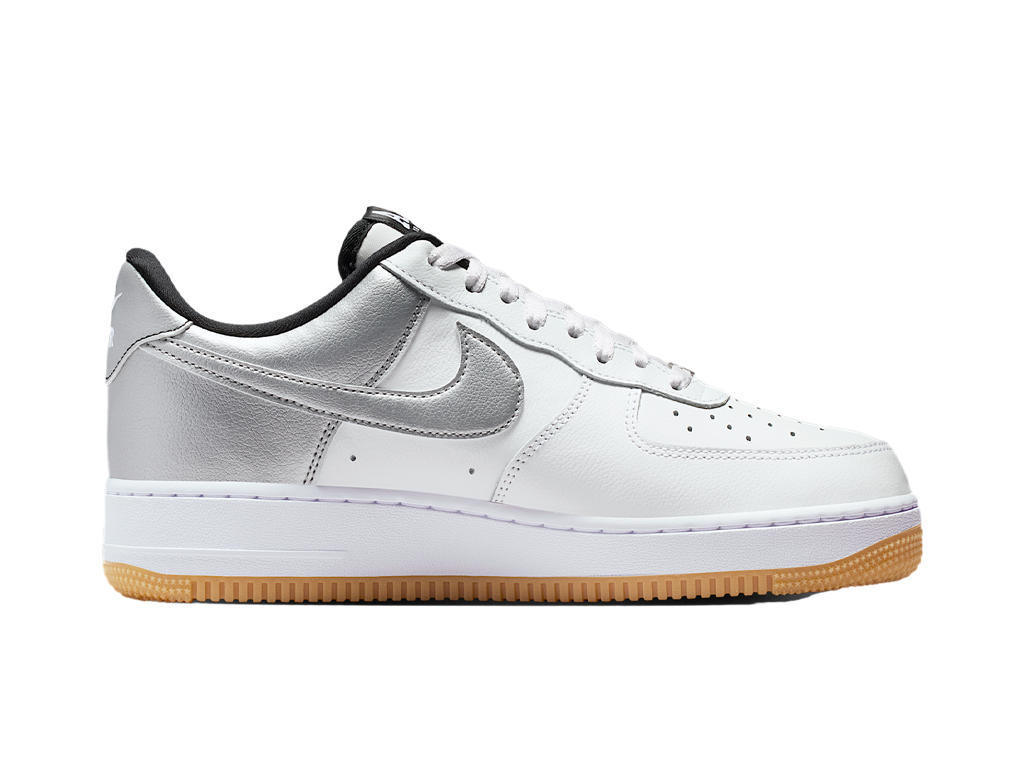 Nike Air Force 1 Low 07 LV8 White Black Metallic Silver-Nike-pikastore.cz