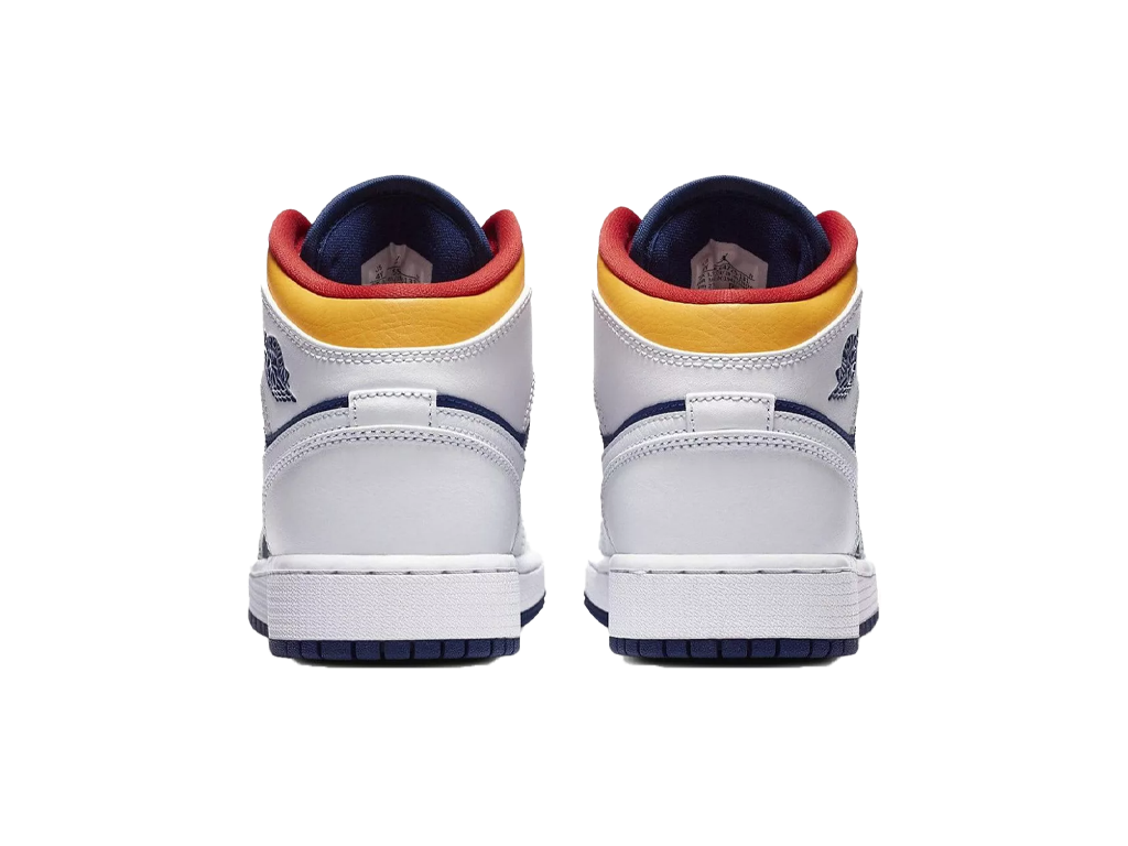 Nike Air Jordan 1 Mid GS White Deep Royal Blue-Air Jordan-pikastore.cz