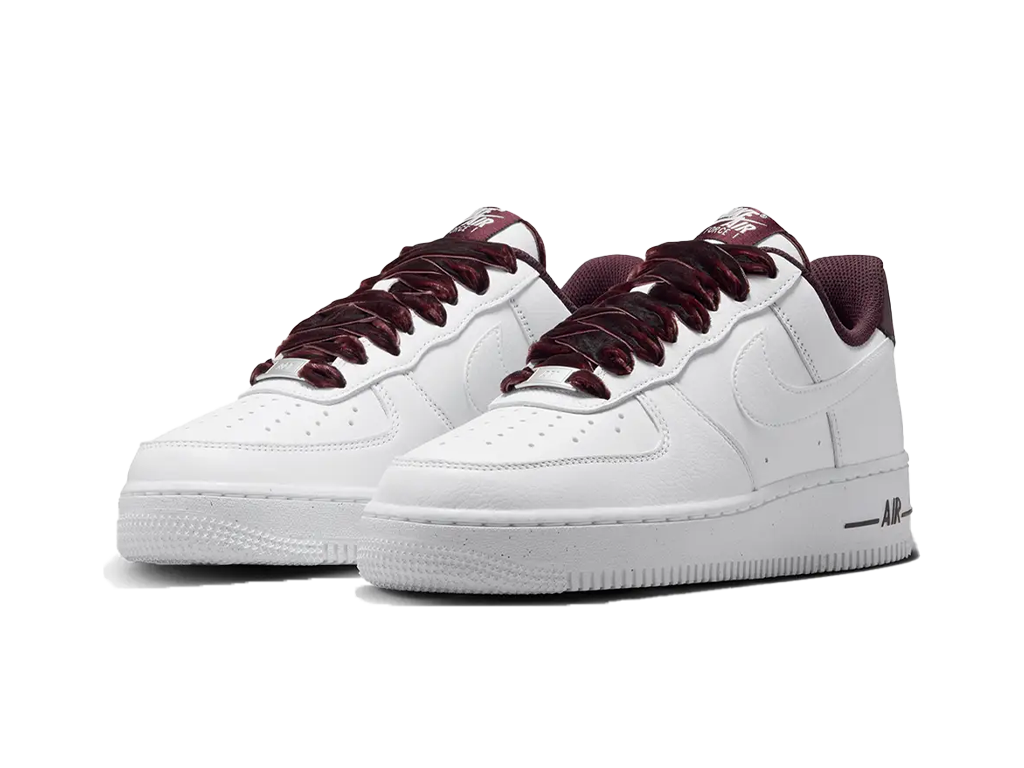 Nike Wmns Air Force 1 Low 07 White Burgundy Crush – sportcipő – fotó 3/5