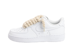 Nike Air Force 1 White Low 07 Rope Laces Beige
