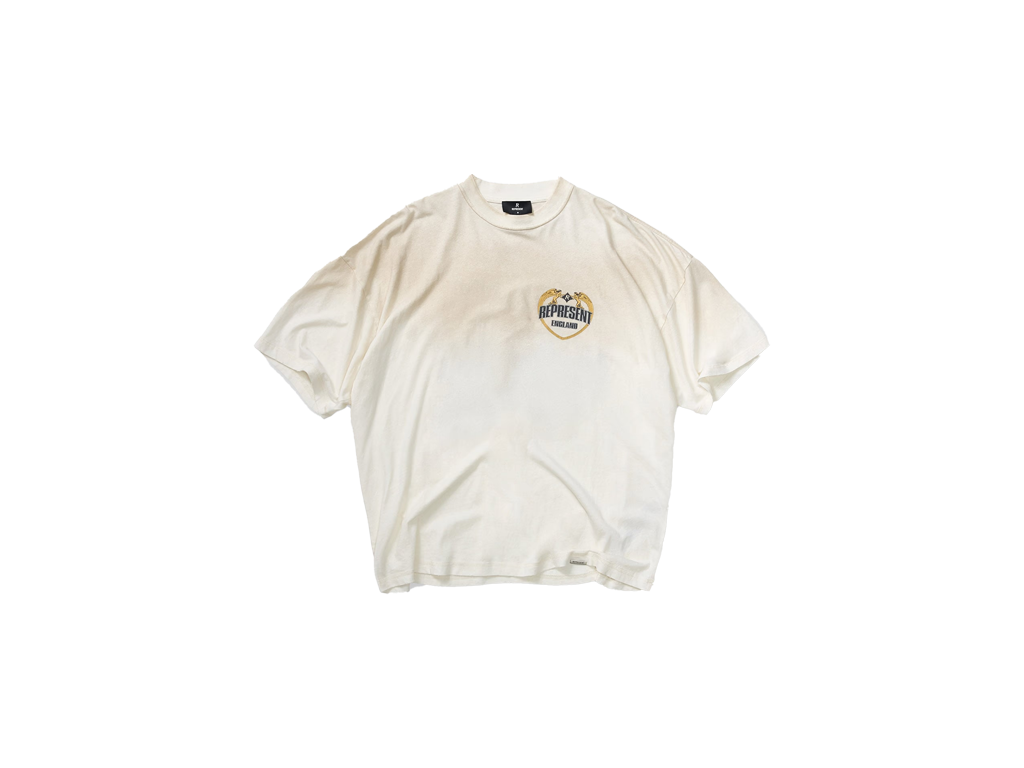 Represent Angel Border T-Shirt Washed Ecru-Represent-pikastore.cz