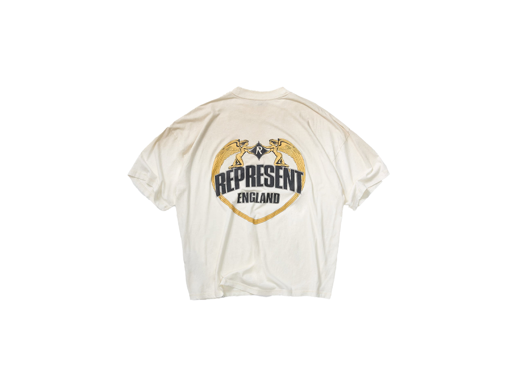 Represent Angel Border T-Shirt Washed Ecru-Represent-pikastore.cz