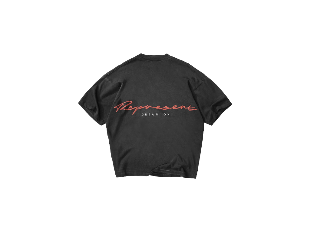 Represent Chrome Flight T-Shirt Stained Black