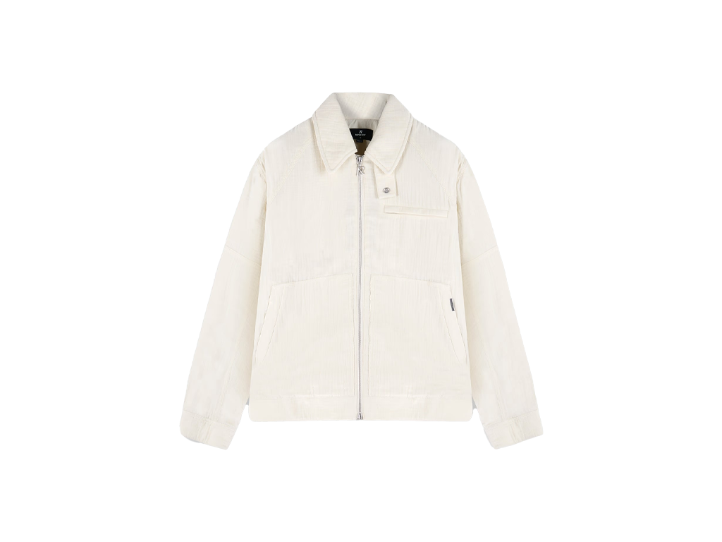 Represent Crinkle Trucker Jacket Ecru