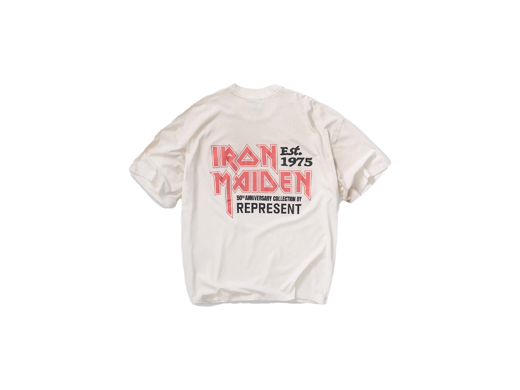 Represent Iron Maiden Anniversary T-shirt Washed Ecru-Represent-pikastore.cz
