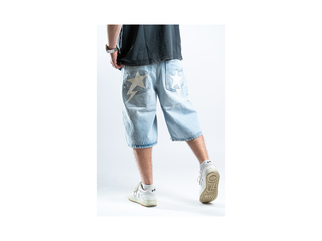 Custom Blue Star Shorts-Kalhoty-Custompantsprg-pikastore.cz