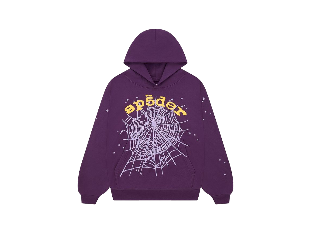 Sp5der Star Og Web V2 Hoodie Purple – mikina