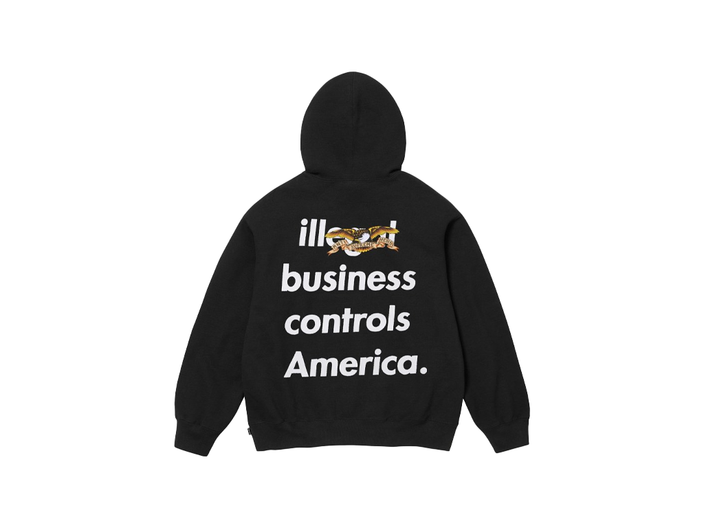 Supreme ANTIHERO Hooded Sweatshirt (FW25) Black-Supreme-pikastore.cz