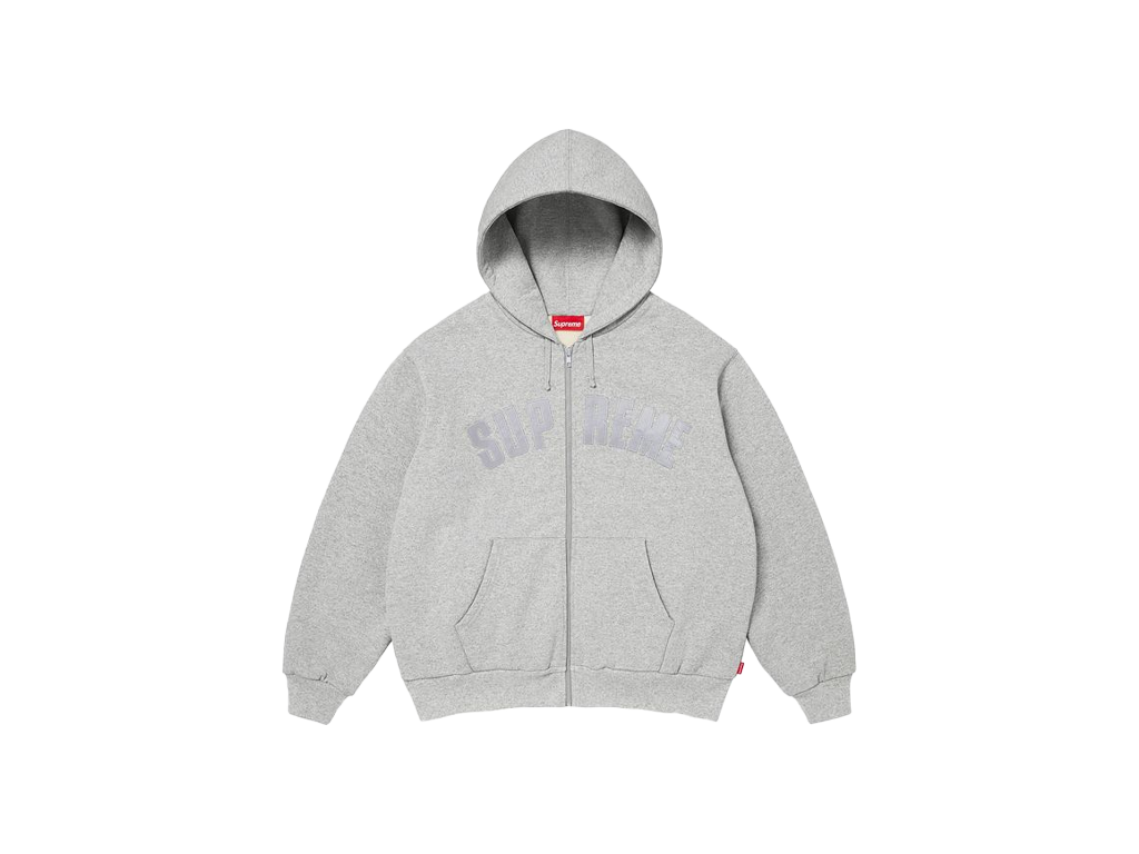 Supreme Arc Thermal Lined Zip Up Hooded Sweatshirt Heather Grey – mikina