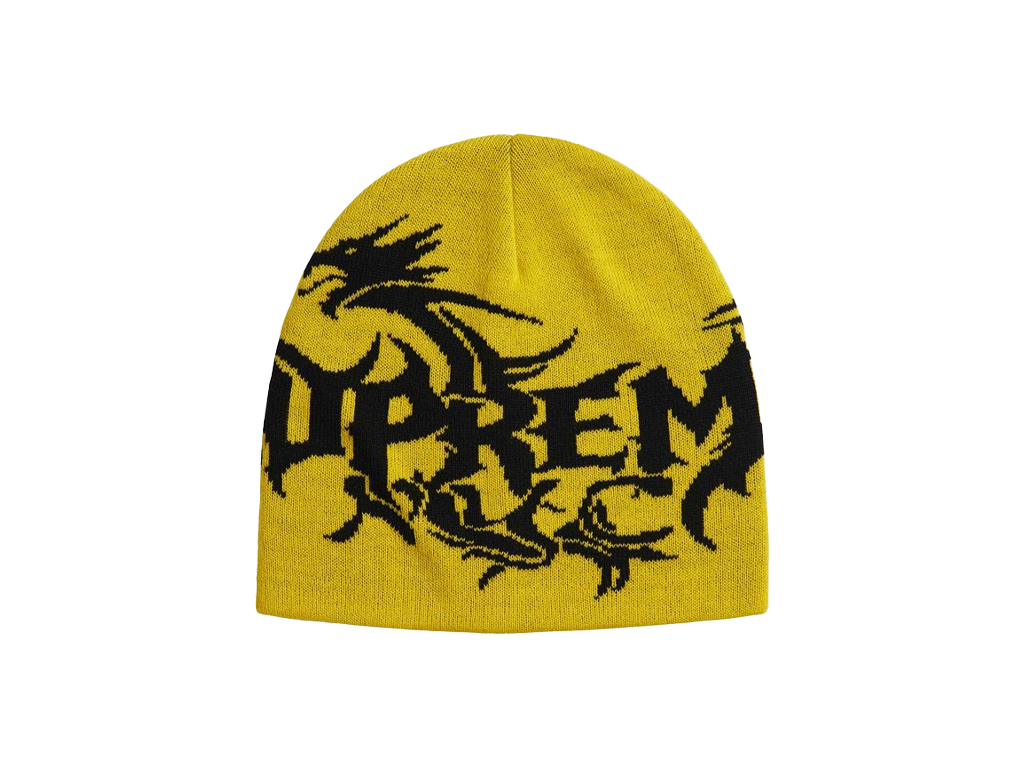 Supreme Dragon Beanie Yellow – čepice