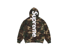 Supreme Satin Appliqué Hooded Sweatshirt Woodland Camo