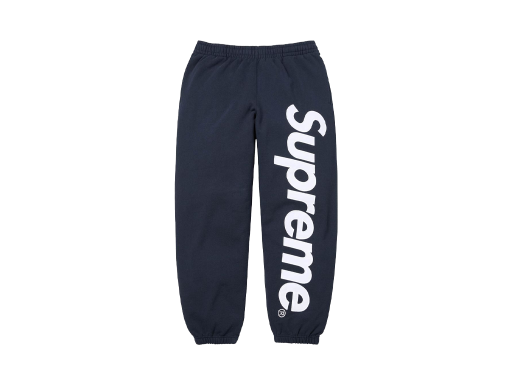 Supreme Satin Applique Sweatpant Navy-Supreme-pikastore.cz