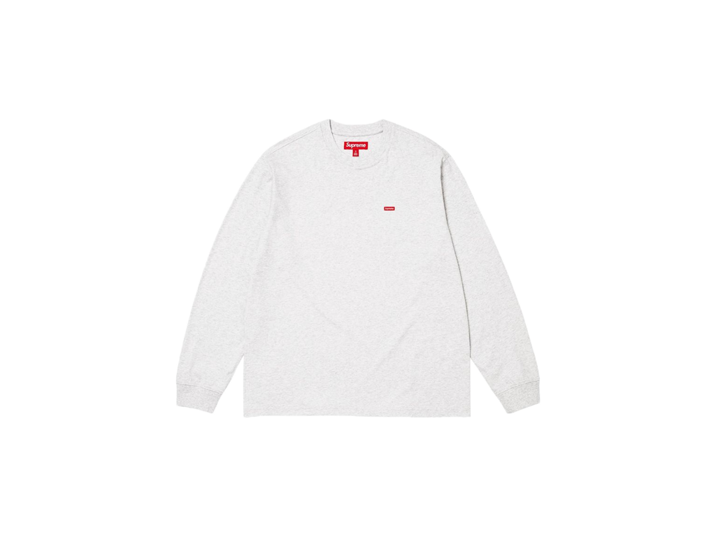 Supreme Small Box Long-Sleeve Tee Ash Grey-Supreme-pikastore.cz