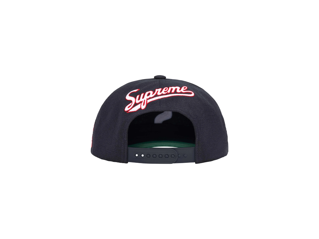 Supreme World Famous S Logo 6-Panel Navy-Supreme-pikastore.cz