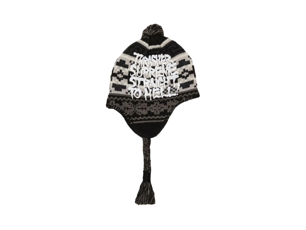 Supreme Thrasher Earflap Beanie Black-Supreme-pikastore.cz