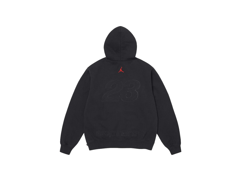 Supreme x Jordan Zip Up Hooded Sweatshirt Black-Supreme-pikastore.cz