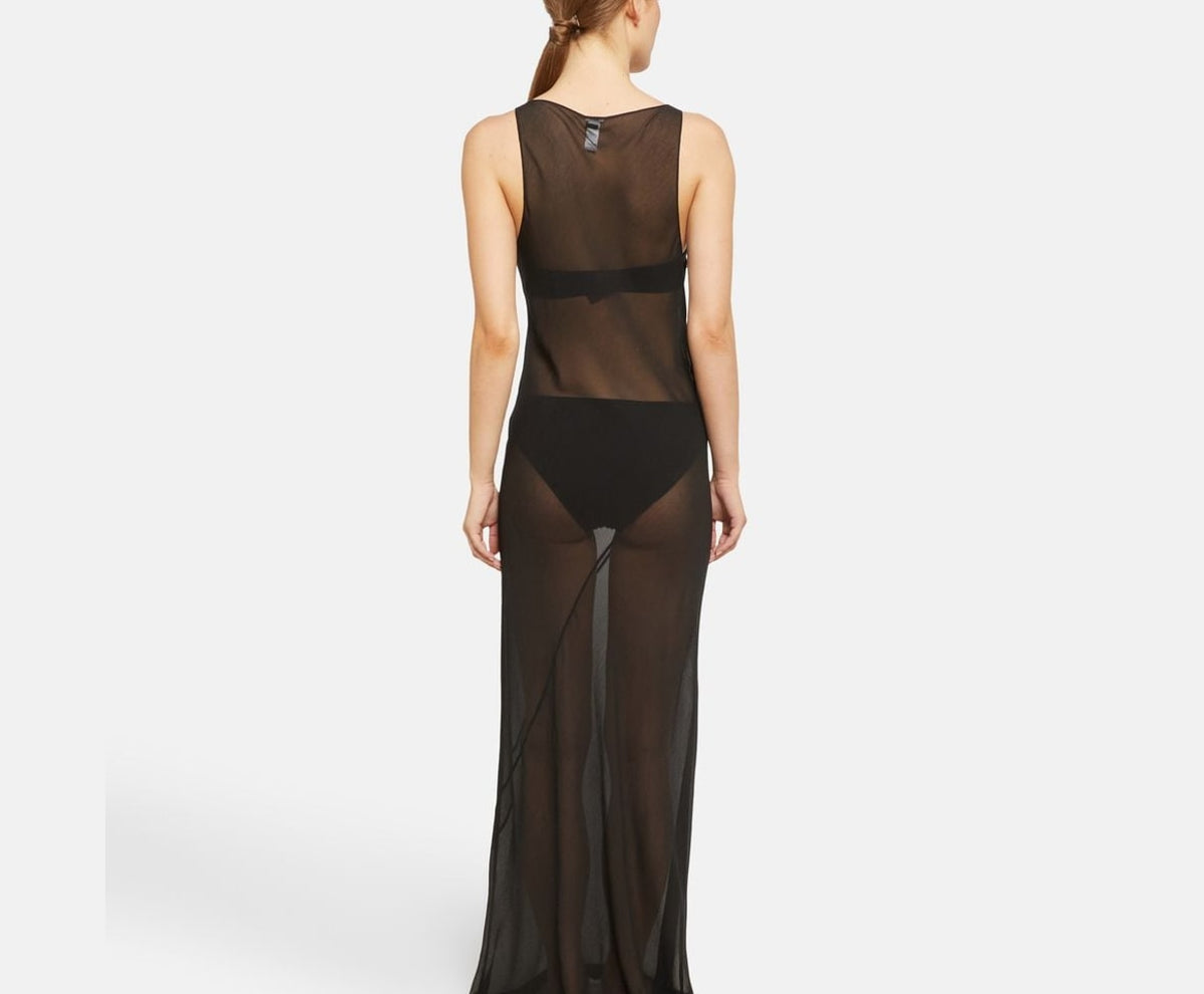 Calvin Klein Silk night gown Black – tøj – foto 3 af 4