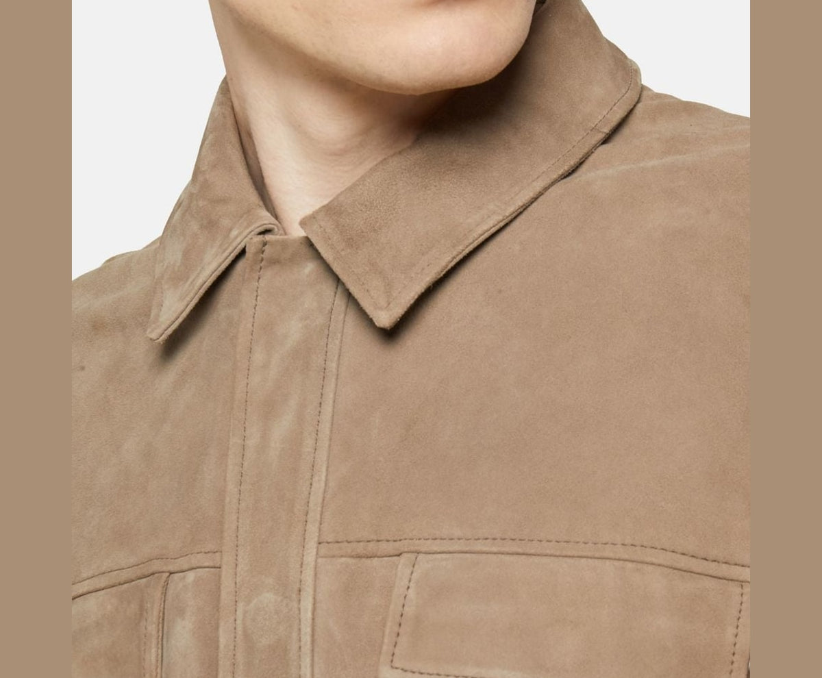 Calvin Klein Leather jacket Light Grey – jakke – foto 3 af 6