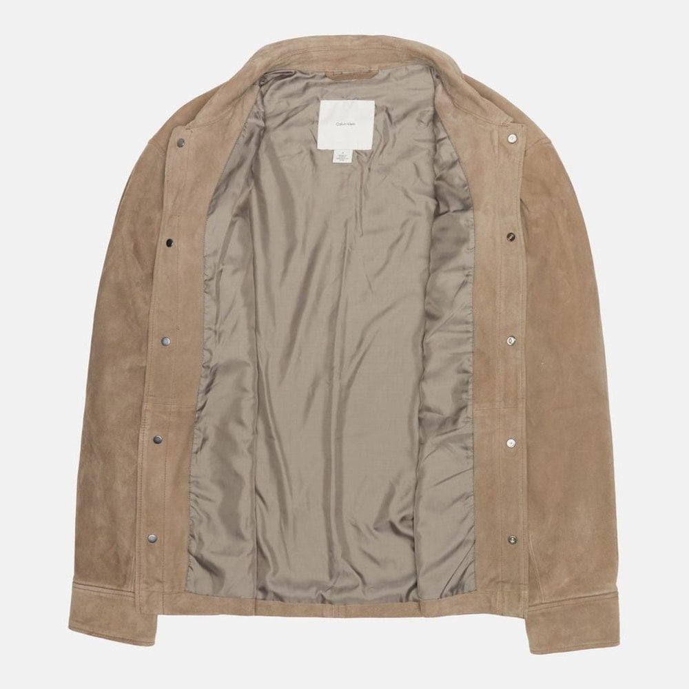 Calvin Klein Leather jacket Light Grey – jakke – foto 5 af 6