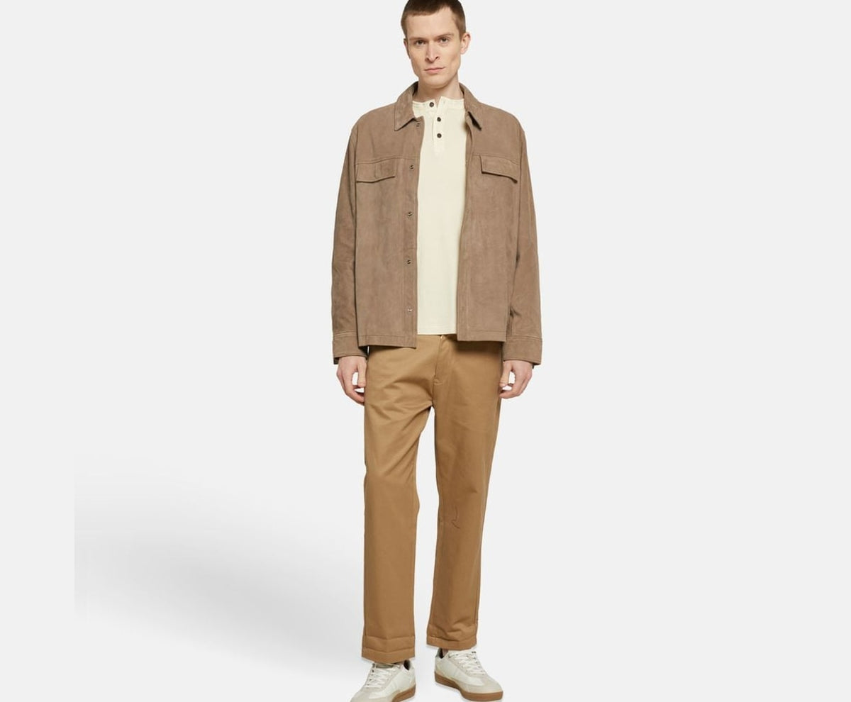 Calvin Klein Leather jacket Light Grey – jakke – foto 6 af 6