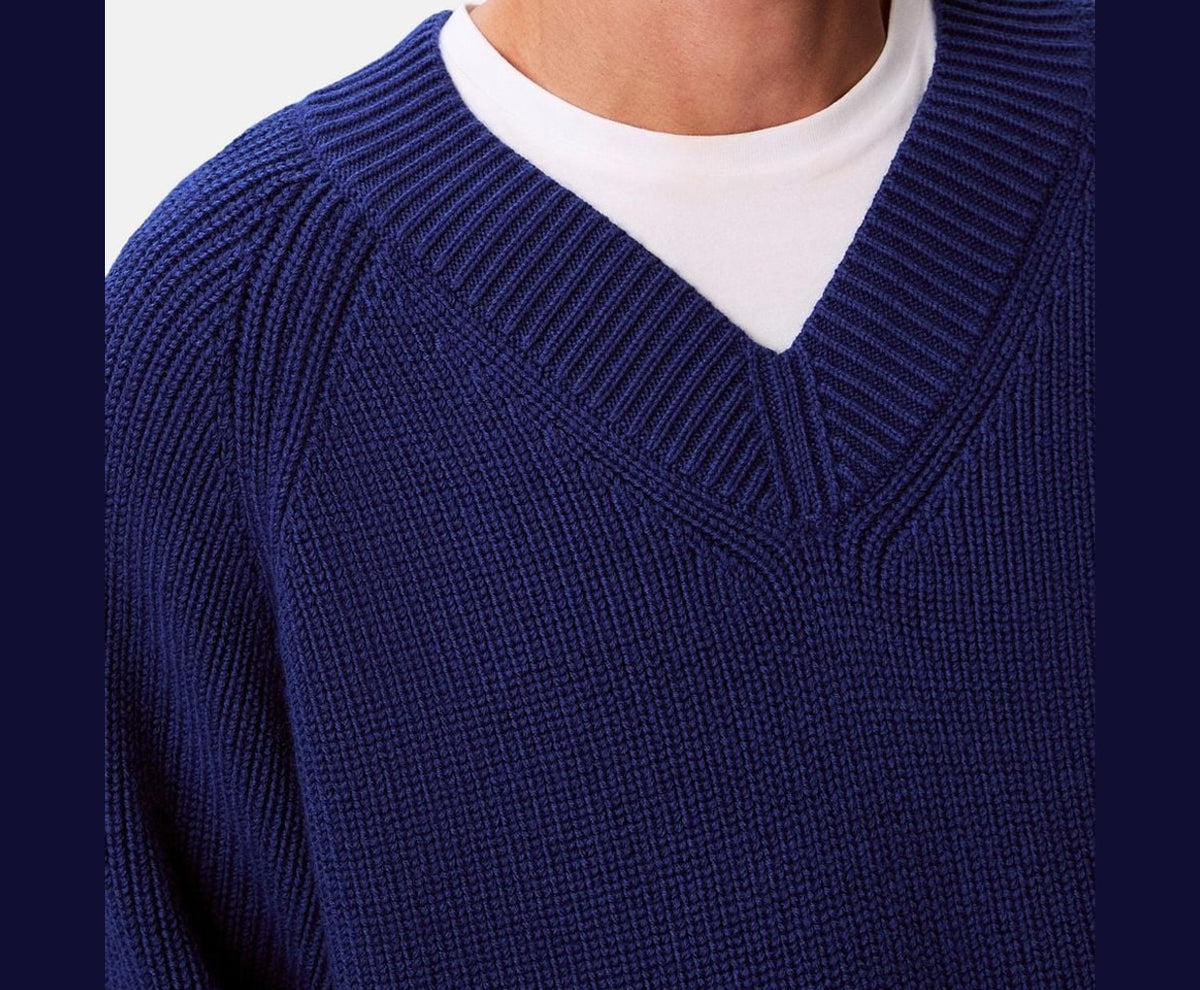 Calvin Klein Wool-blend pullover Blue – pulóver – fotó 3/5