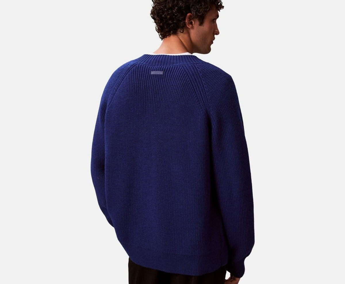 Calvin Klein Wool-blend pullover Blue – pulóver – fotó 4/5