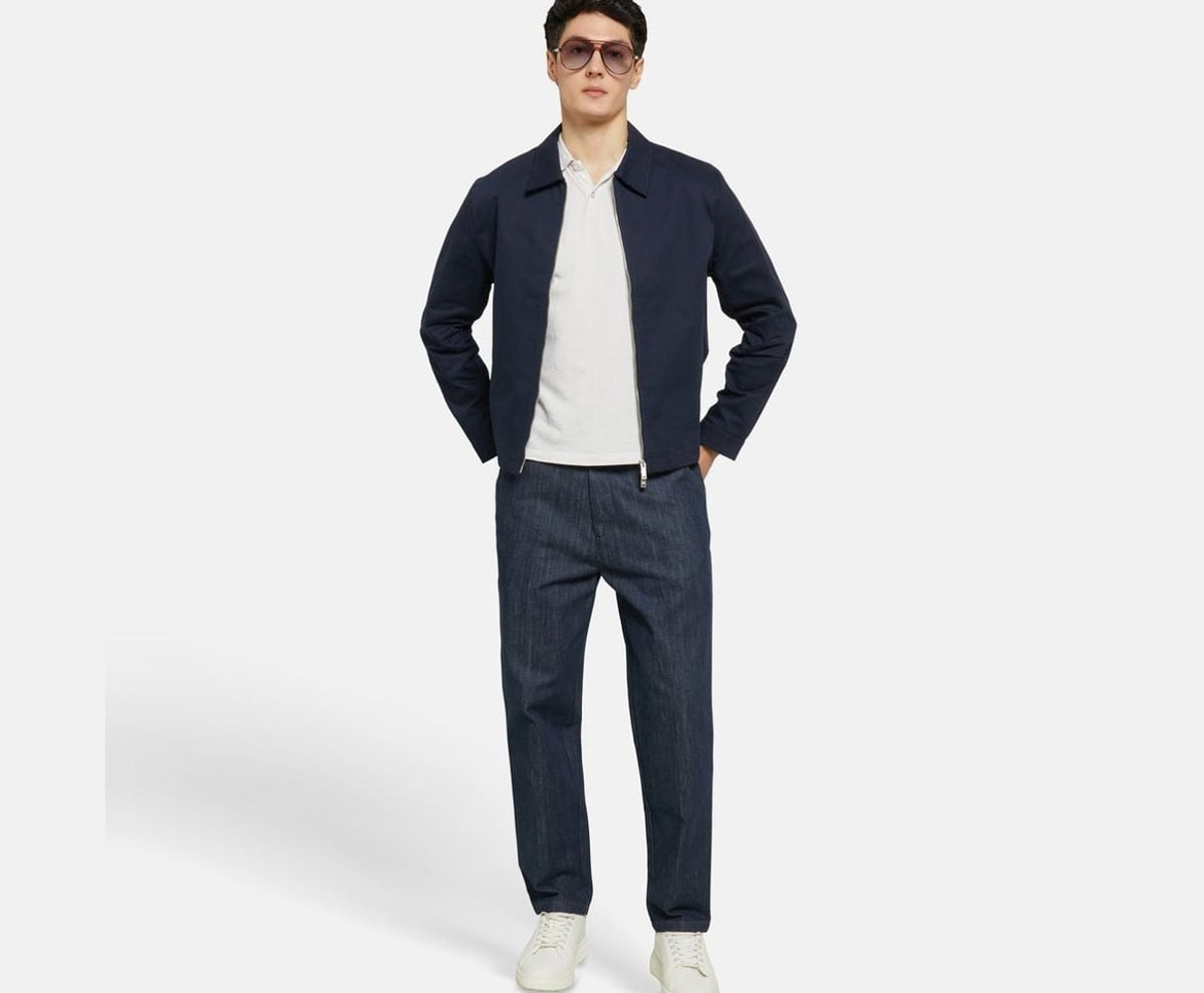 Calvin Klein Shacket Dobby Dark Blue – tøj – foto 6 af 6