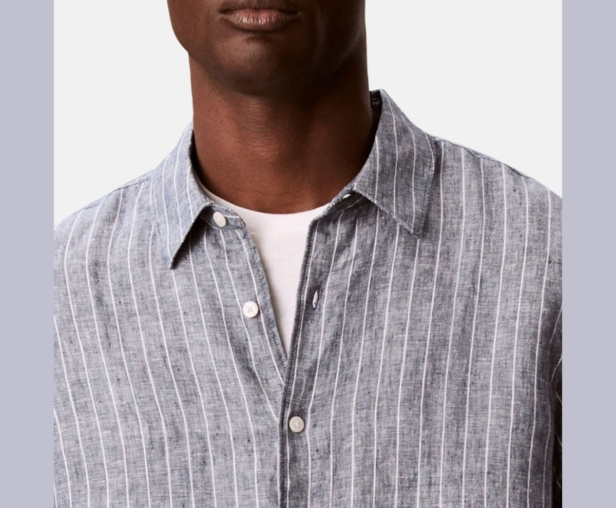 Calvin Klein Linen shirt Blue – abbigliamento – foto 3 di 6