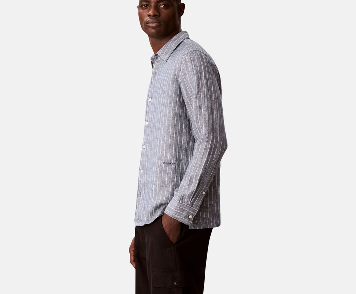 Calvin Klein Linen shirt Blue – abbigliamento – foto 5 di 6