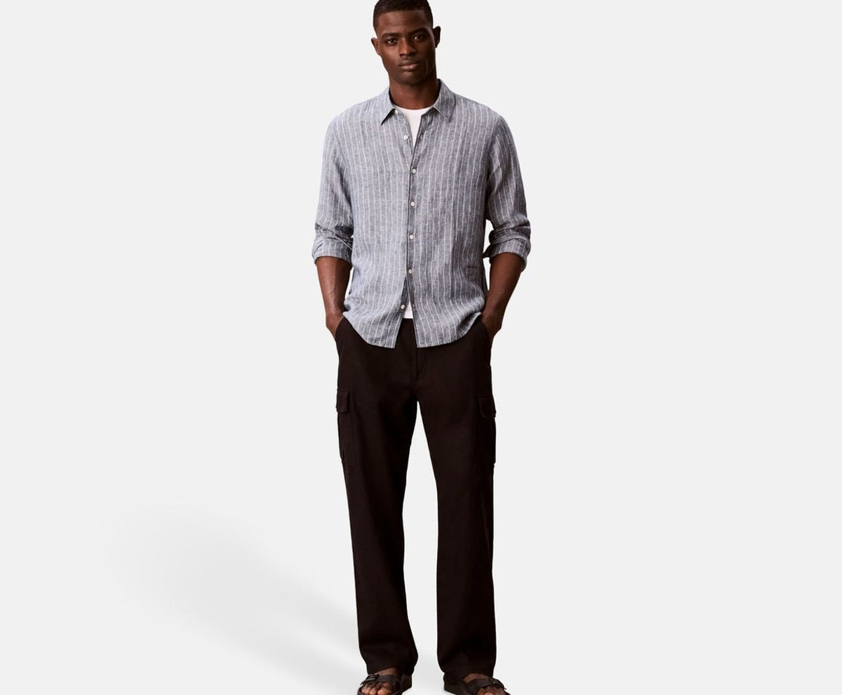 Calvin Klein Linen shirt Blue – abbigliamento – foto 6 di 6