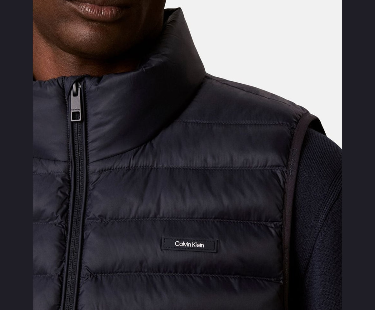 Calvin Klein Quilted gilet Dark Blue – dzseki – fotó 3/5