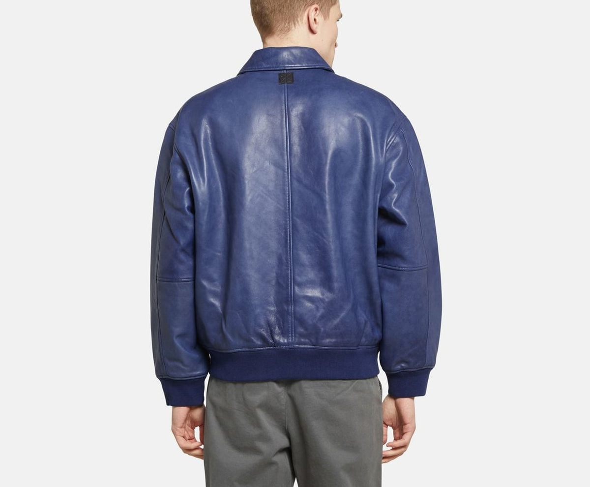 Calvin Klein Leather blouson Blue – odzież – zdjęcie 4 z 6