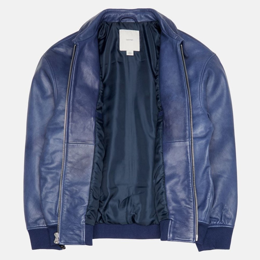 Calvin Klein Leather blouson Blue – odzież – zdjęcie 5 z 6