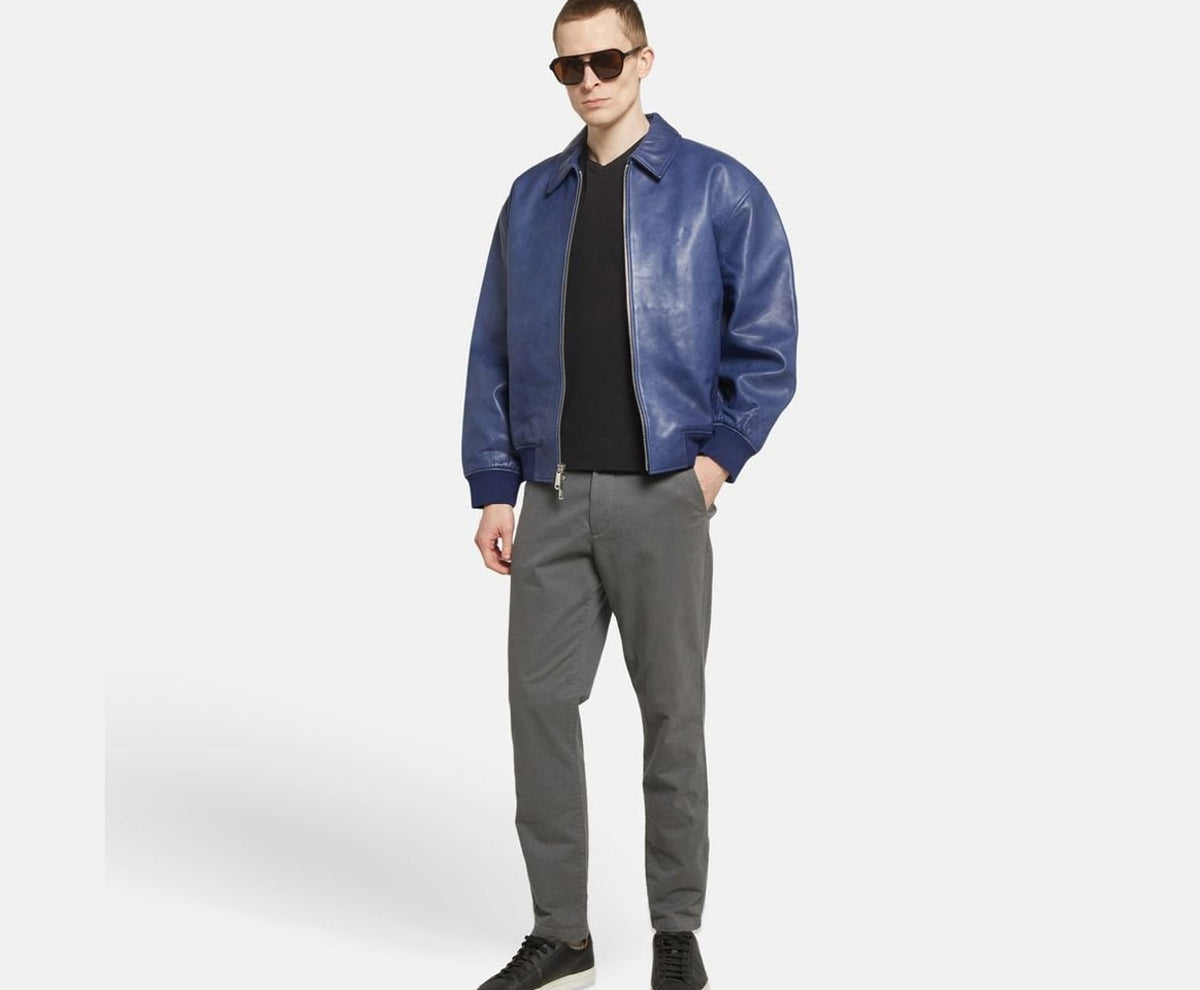 Calvin Klein Leather blouson Blue – odzież – zdjęcie 6 z 6