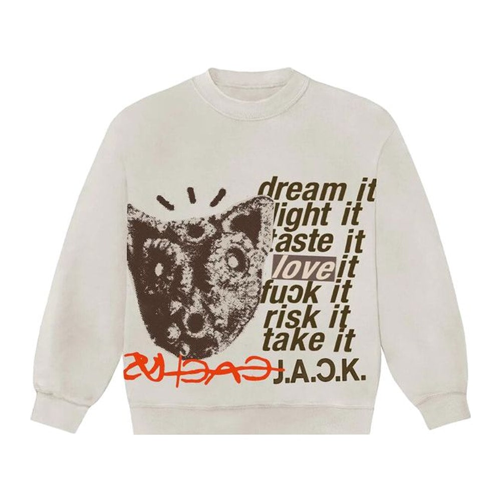 Travis Scott D.L.T.L.F.R.T. Crewneck Cream – mikina