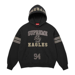 Supreme Rhinestone Eagle Hooded Sweatshirt Black