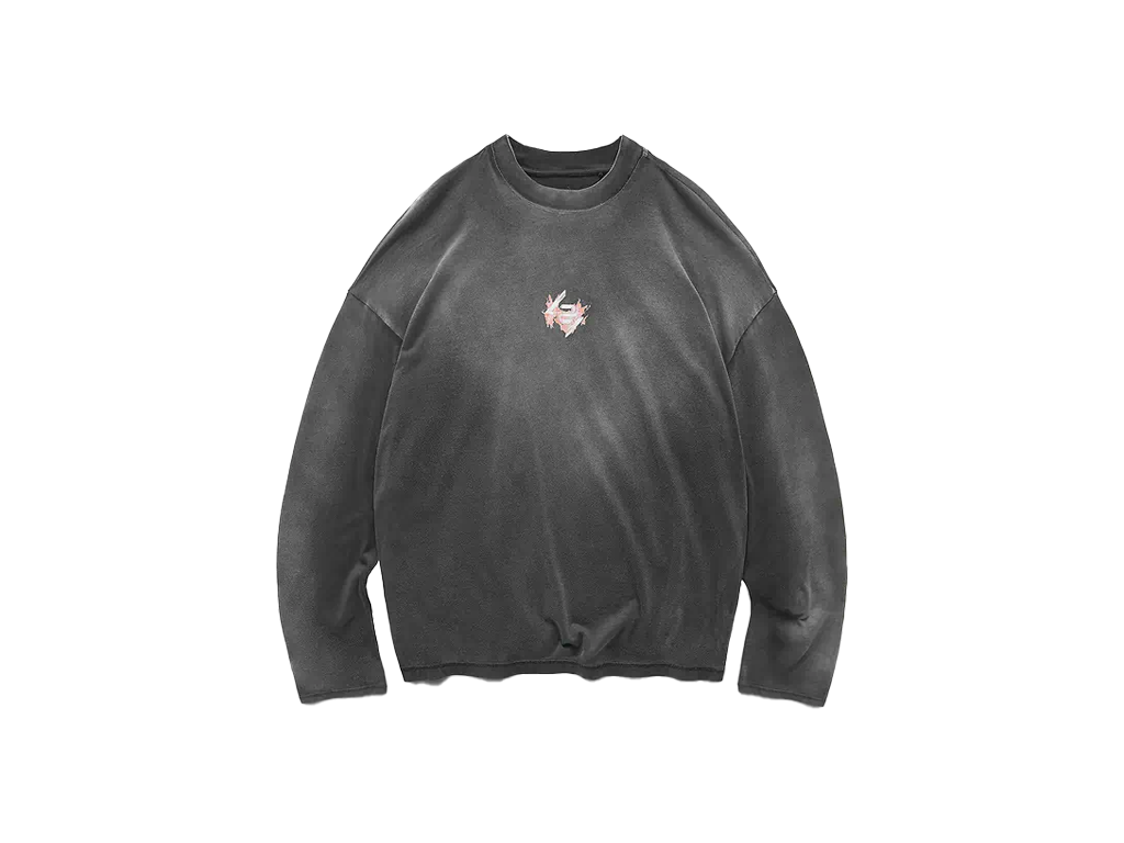 Represent 247 Ignite Long Sleeve T-Shirt Stained Black Wash