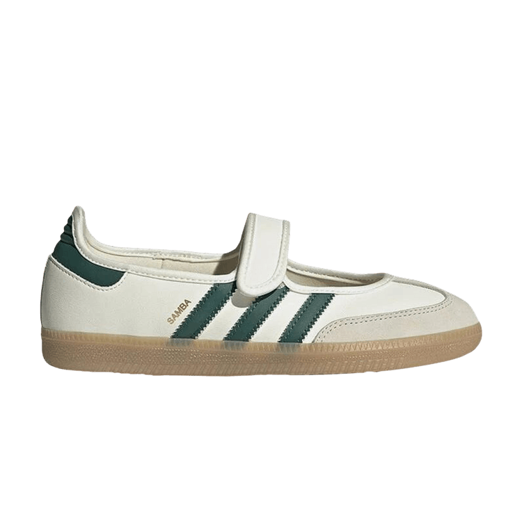 adidas Wmns Samba Jane Off White Collegiate Green Gold Metallic – tenisky, stříbrná